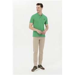 Erkek Yeşil Basic Polo Yaka Tişört