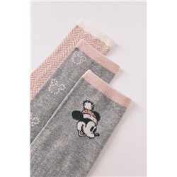 Pack 3 calcetines largos algodón Minnie