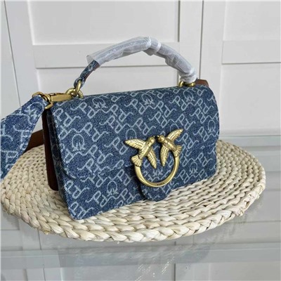 Джинсовая ручная сумка через плечо с принтом PINKO 100204A138, полная упаковка с версией с чипом, размер: 21*13*7 распродажа