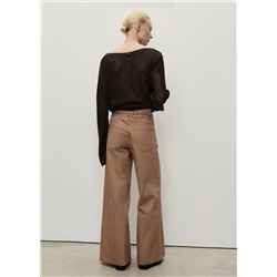 Jeans wideleg rayas tiro bajo cinturón