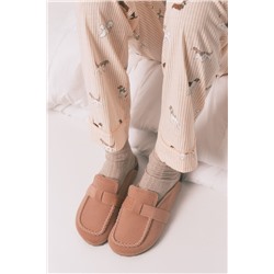 Zapatillas tipo zueco ante rosa