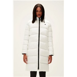 Bad Bear Wayfarer Puffer Off-White Beyaz Kapüşonlu Uzun Kadın Mont