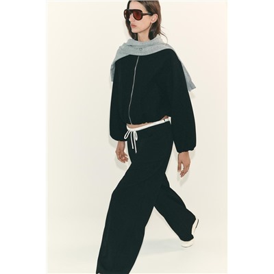 WIDE-LEG TROUSERS WITH DOUBLE WAISTBAND