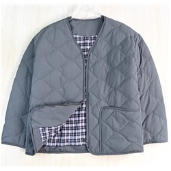 Тонкая стеганая куртка с ромбовидным узором АЙСИК*Л