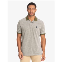 JACQUARD BIRDSEYE PIQUE POLO SHIRT