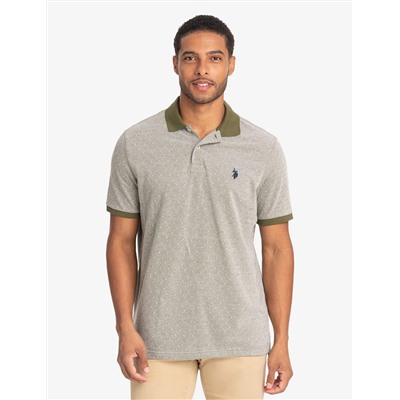 JACQUARD BIRDSEYE PIQUE POLO SHIRT