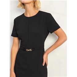 Платье миди с поясом, PL1589/decant