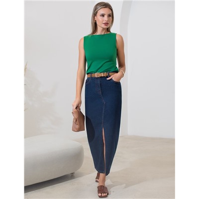 Джинсовая юбка из плотной эластичной джинсы 13OZ.