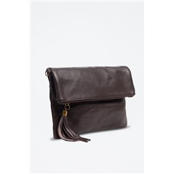 Bandolera de piel Alzano Marrón