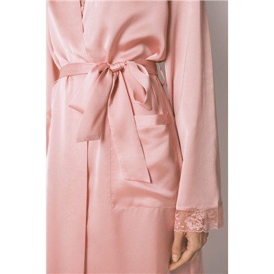 Bata midi satén rosa