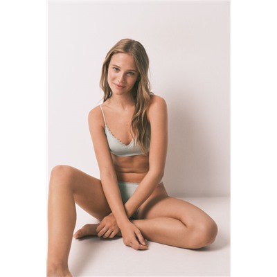 Sujetador top Seamless encaje verde