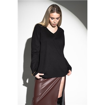 Лонгслив с V- образным вырезом