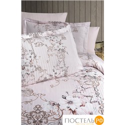 Постельное белье Карвен Stripe Satin с цветным принтом семейное N251-SB008 (7пр.)