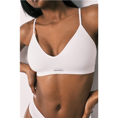AIRY Sujetador top triangular seamless blanco