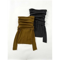 Женский свитер с открытыми плечами 2 цвета ЗАР*А