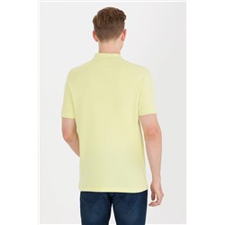 Erkek Açık Sarı Basic Polo Yaka Tişört