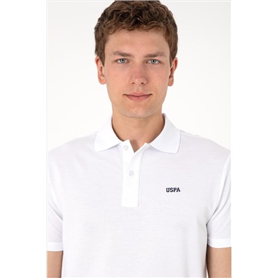 Erkek Regular Fit Polo Yaka Beyaz Basic Tişört