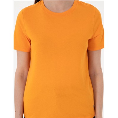 Turuncu Regular Fit Basic Tişört