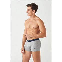 U.S. Polo Assn. U.S. Polo Assn. Erkek Lacivert Melanj - Gri Melanj 2 Li Boxer