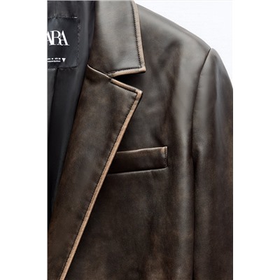 ПАЛЬТО ИЗ ИСКУССТВЕННОЙ КОЖИ