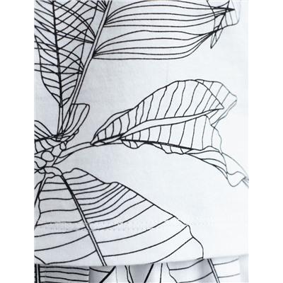 Топ на регулируемых бретелях с V вырезом из 100% хлопка с принтом