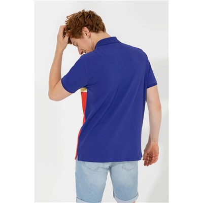 Erkek Mavi Polo Yaka Tişört