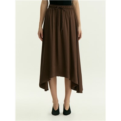 Юбка миди на резинке из 100% вискозы, S1131/galo