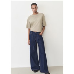 Jeans wideleg tiro bajo cinturón