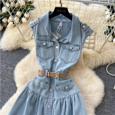 Красивое джинсовое платье