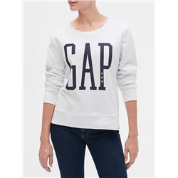 Metallic Logo Pullover Sweater