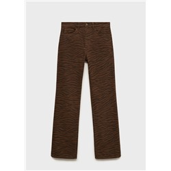 Jeans rectos estampado cebra