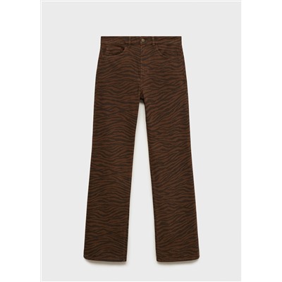 Jeans rectos estampado cebra