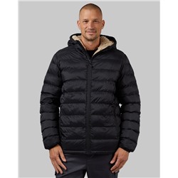 MEN'S HOODED SHERPA-LINED JACKET
