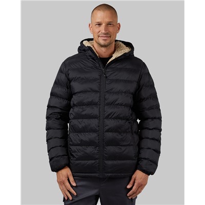 MEN'S HOODED SHERPA-LINED JACKET