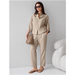 Блузка с широкими рукавами 3/4 из плотного лиоцелла