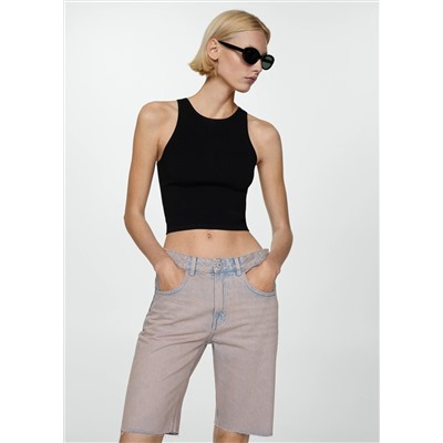 Bermudas vaqueras rectas