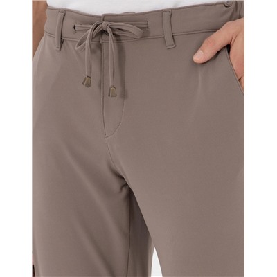Bej Slim Fit Esnek Jogger Kanvas Pantolon