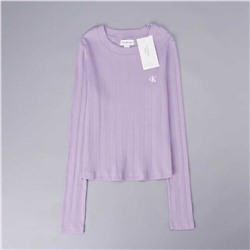 Женская эластичная рубашка с круглым вырезом и длинными рукавами СК