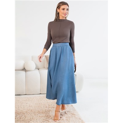 Джемпер с цельнокроеным воротом из премиального хлопка