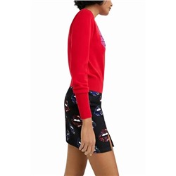 Jersey punto fino labios