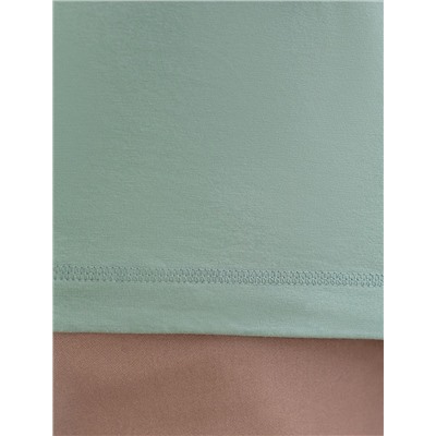 Футболка полуприлегающего кроя с принтом из премиального хлопка