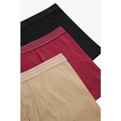 Penti Erkek Pamuklu Basic Çok Renkli 3lü Boxer