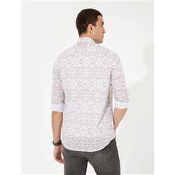Bej Slim Fit Uzun Kollu Gömlek