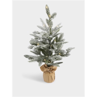 Ель искусственная, 60 см, в крафте, с подсветкой, полиэтилен, Interior natural