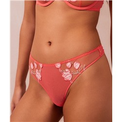 Tanga de tul con bordados
