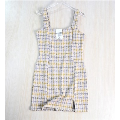 Женское элегантное платье с узором «гусиная лапка»