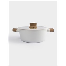 Кастрюля, 24 см, 4,1 л, с крышкой, с покрытием, алюминий, молочная, Palisander