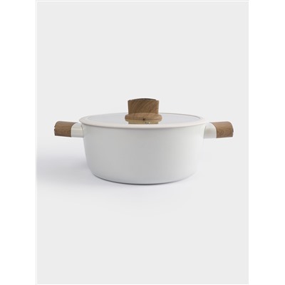 Кастрюля, 24 см, 4,1 л, с крышкой, с покрытием, алюминий, молочная, Palisander