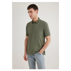 Mavi Haki Polo Tişört Slim Fit / Dar Kesim 063247-33198