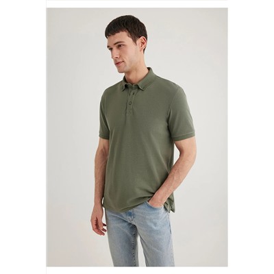 Mavi Haki Polo Tişört Slim Fit / Dar Kesim 063247-33198